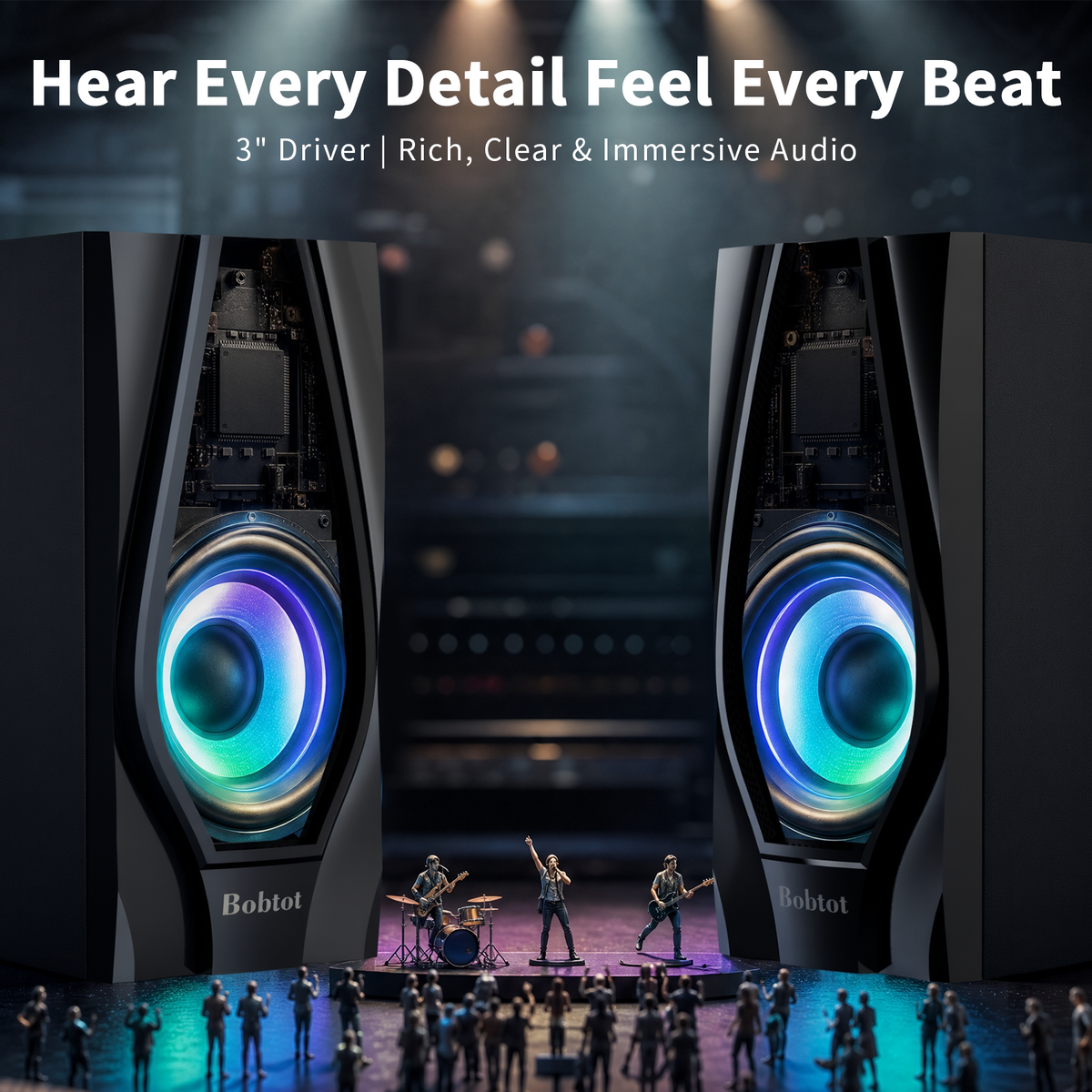 5.1 Home Theater Systems Surround Sound Speakers 1200 Watts 10 inch Subwoofer 5.1/2.1 Channel Audio Stereo System with ARC Optical & USB Input for TV Ultra HD AV DVD FM Radio