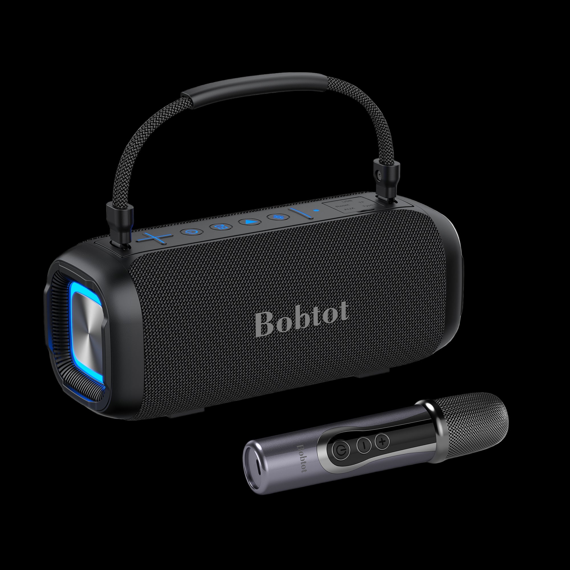 Bluetooth Speaker with Wireless Microphone – 60W Bass, IPX7 Waterproof