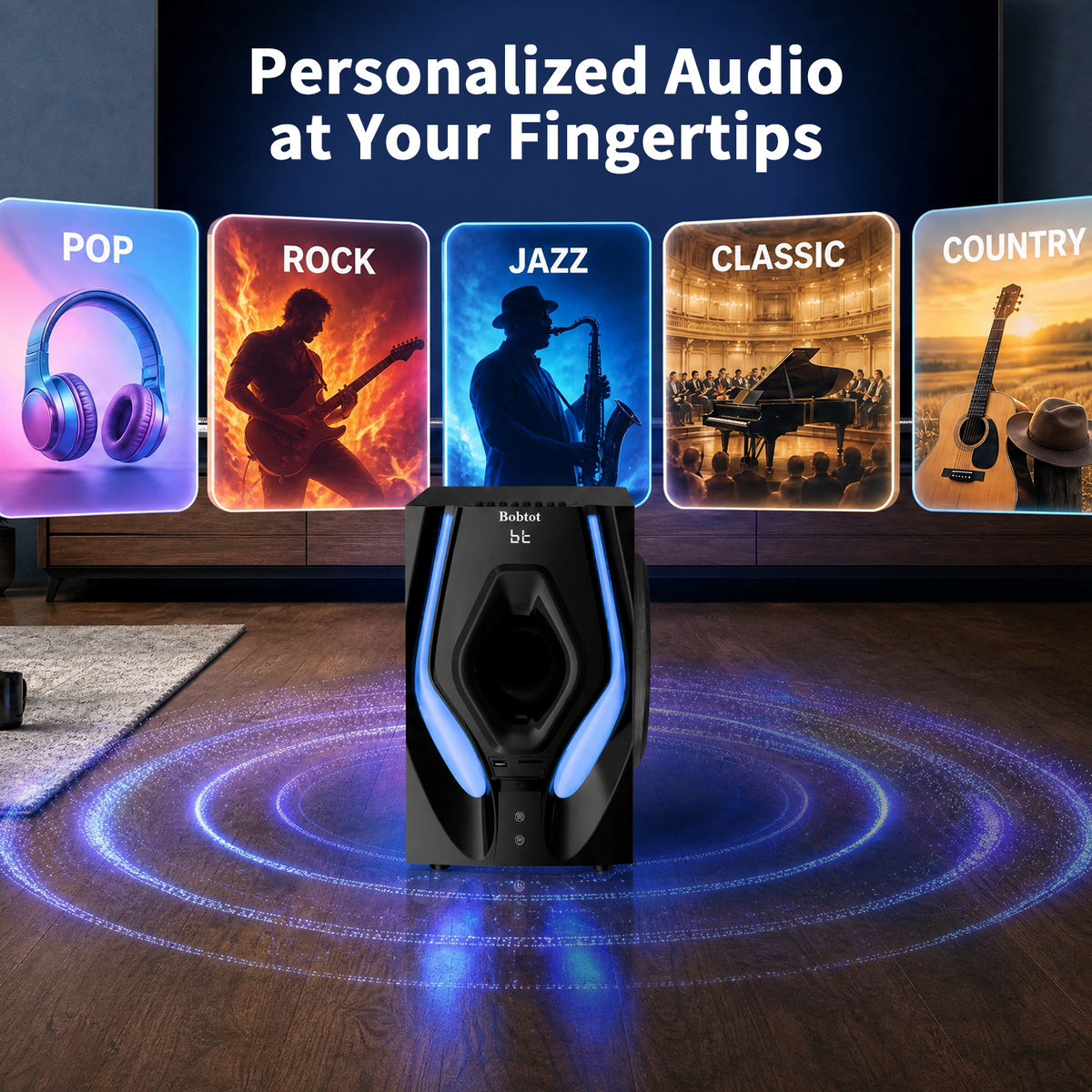 5.1 Home Theater Systems Surround Sound Speakers 1200 Watts 10 inch Subwoofer 5.1/2.1 Channel Audio Stereo System with ARC Optical & USB Input for TV Ultra HD AV DVD FM Radio
