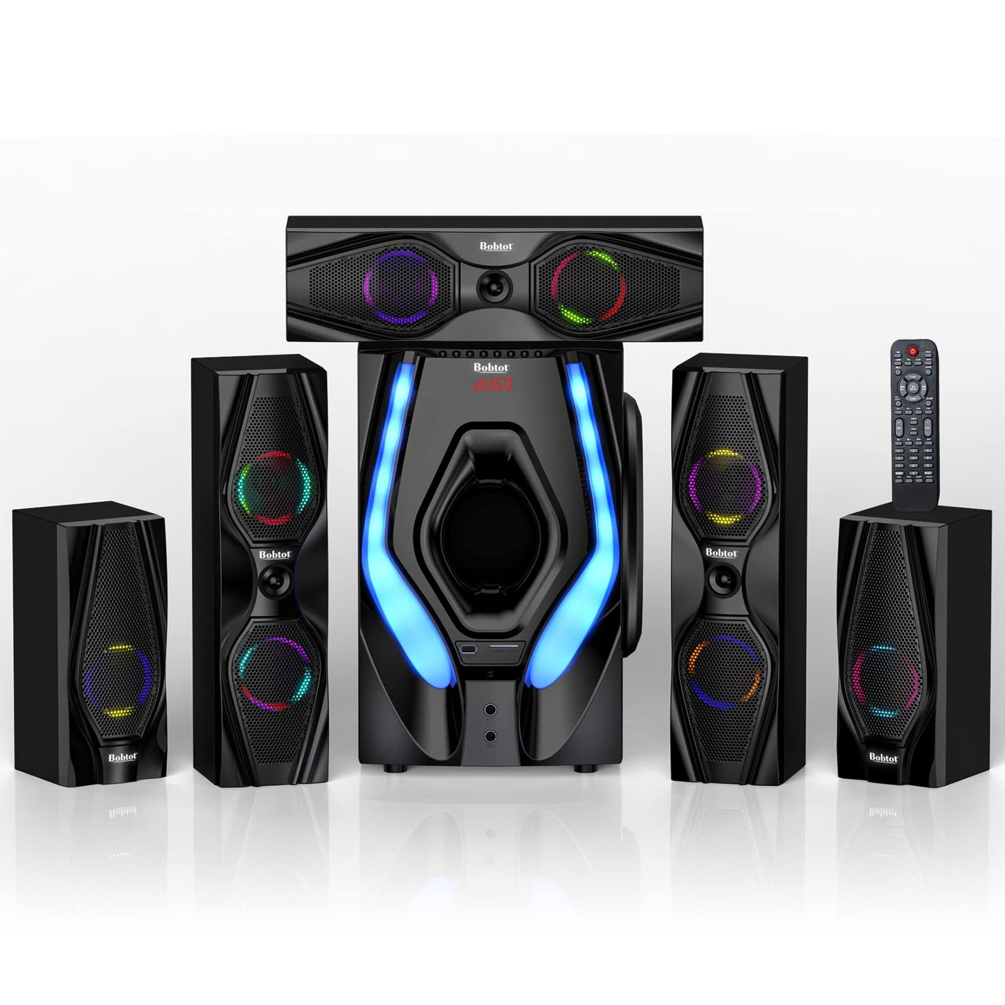 B901D Home Theater Systems Surround Sound Speakers - 1200 Watts 10 inch Subwoofer 5.1/2.1 Channel