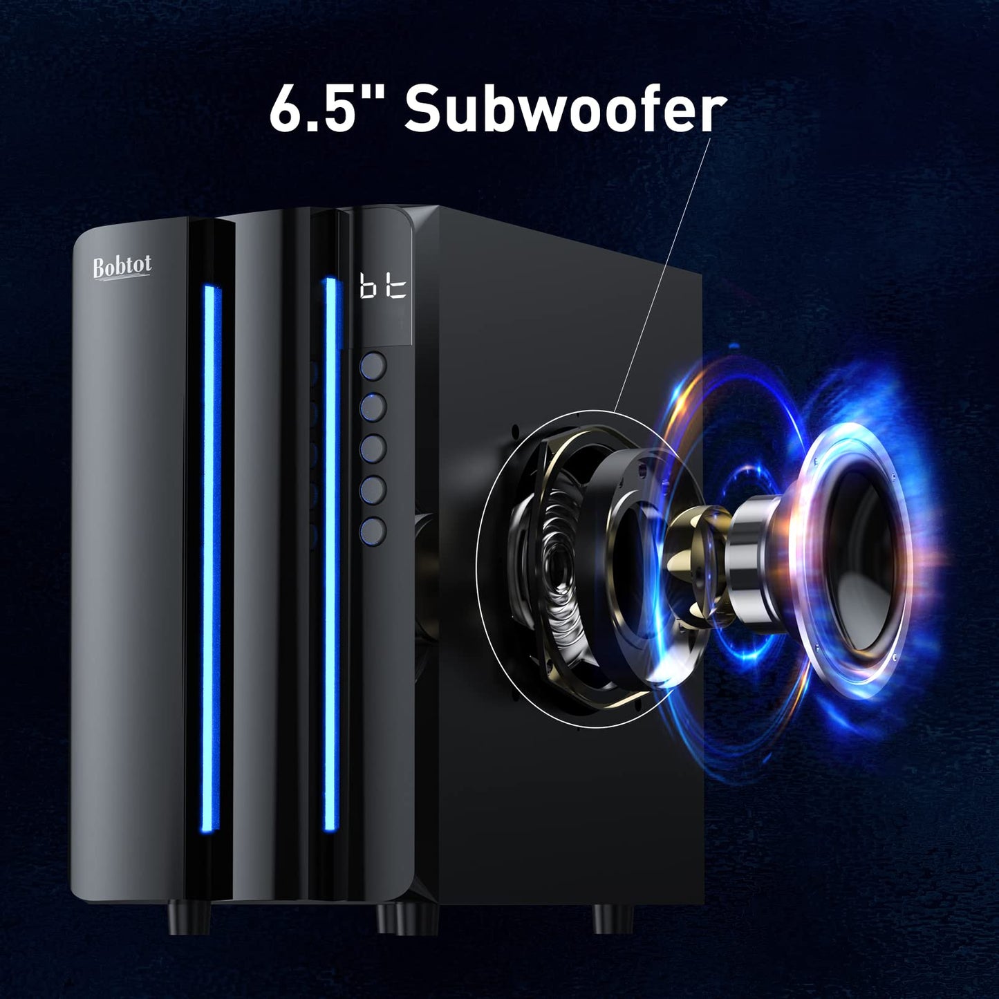 B701D Home Theater Systems Surround Sound Speakers - 800 Watts 6.5inch Subwoofer 5.1/2.1 Channel