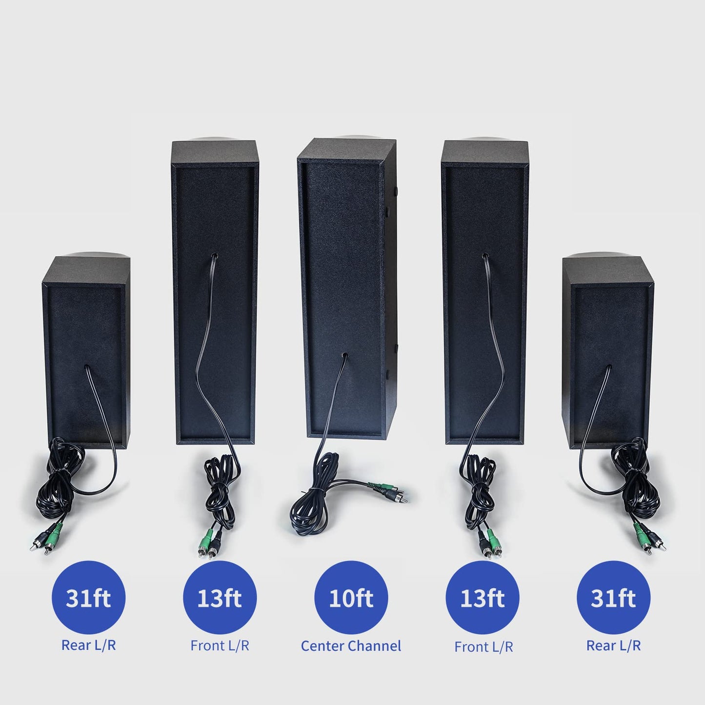 B901D Home Theater Systems Surround Sound Speakers - 1200 Watts 10 inch Subwoofer 5.1/2.1 Channel